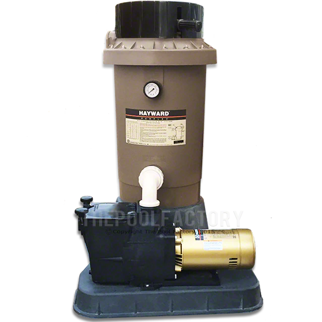 Hayward Perflex EC75 D.E. Inground Pool Filter System with 1-HP Super Pump & Base Kit