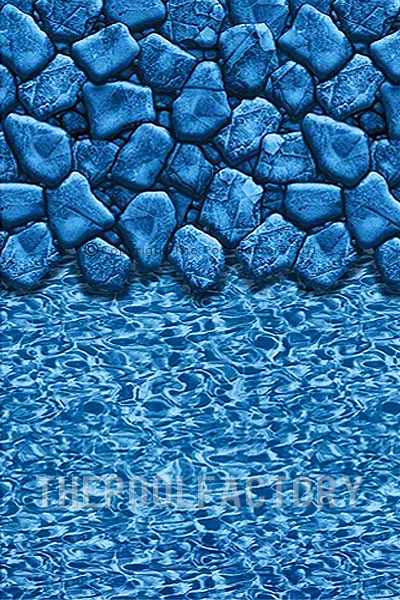 10'x19' Oval Overlap Boulder Swirl Liner - 25 Gauge